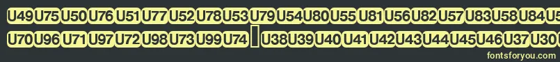 DeutschebahnagFive Font – Yellow Fonts on Black Background
