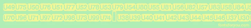DeutschebahnagFive Font – Yellow Fonts on Green Background