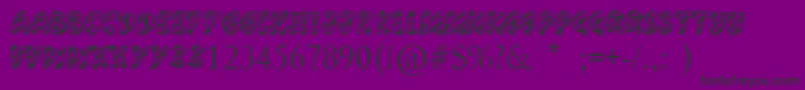 Harristoon Font – Black Fonts on Purple Background