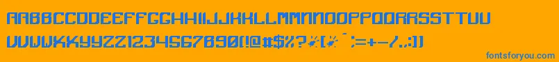 Angular Font – Blue Fonts on Orange Background