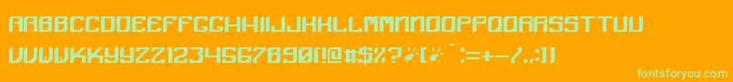 Angular Font – Green Fonts on Orange Background