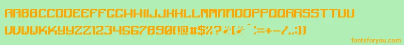 Angular Font – Orange Fonts on Green Background