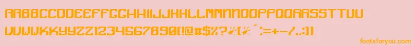 Angular Font – Orange Fonts on Pink Background