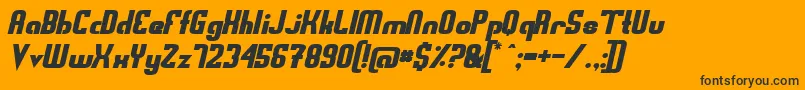 Swedfrgo Font – Black Fonts on Orange Background