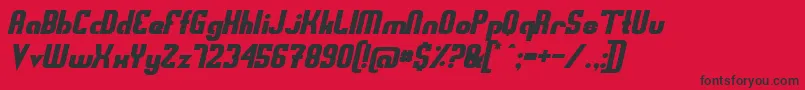 Swedfrgo Font – Black Fonts on Red Background