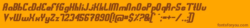 Swedfrgo Font – Brown Fonts on Orange Background