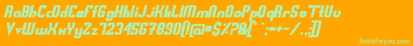 Swedfrgo Font – Green Fonts on Orange Background