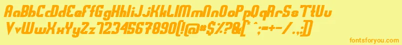 Swedfrgo Font – Orange Fonts on Yellow Background