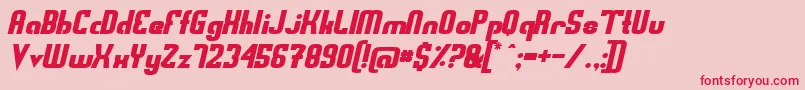フォントSwedfrgo – ピンクの背景に赤い文字