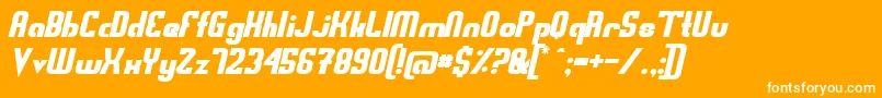 Swedfrgo Font – White Fonts on Orange Background