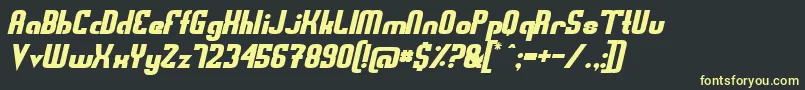 Swedfrgo Font – Yellow Fonts on Black Background