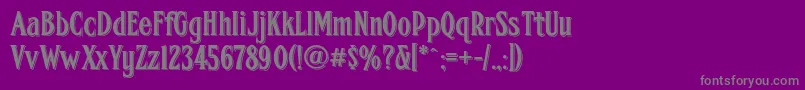 Fhacondfrenchshadednc Font – Gray Fonts on Purple Background