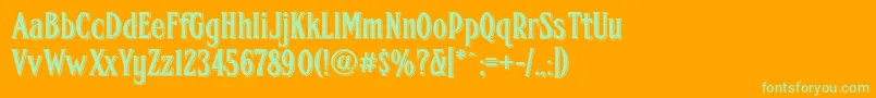 Подробнее о шрифте Fhacondfrenchshadednc Шрифт Fhacondfrenchshadednc – зелёные шрифты на оранжевом фоне