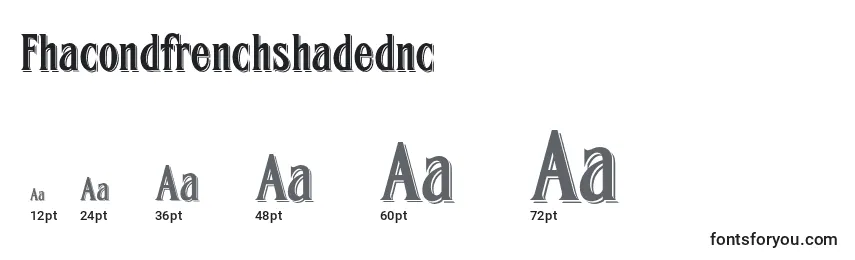 Размеры шрифта Fhacondfrenchshadednc (117193)
