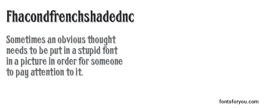 Fhacondfrenchshadednc (117193) Font