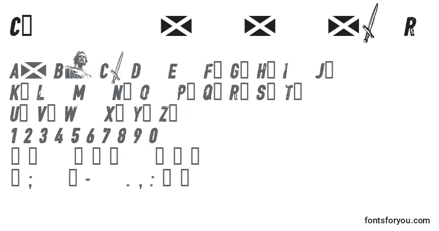 Schriftart CfwilliamwallaceRegular – Alphabet, Zahlen, spezielle Symbole