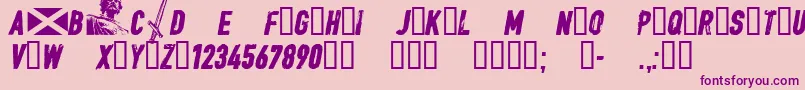 CfwilliamwallaceRegular Font – Purple Fonts on Pink Background