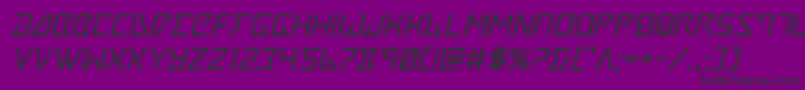 Tracerboldital Font – Black Fonts on Purple Background