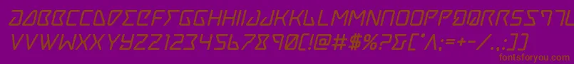 Tracerboldital Font – Brown Fonts on Purple Background