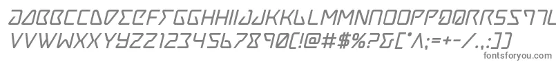 フォントTracerboldital – 白い背景に灰色の文字