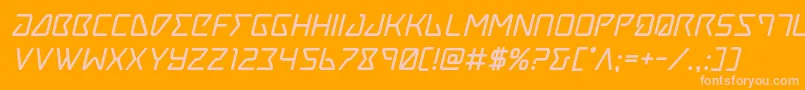 Tracerboldital Font – Pink Fonts on Orange Background