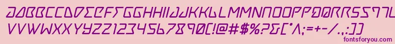 Tracerboldital Font – Purple Fonts on Pink Background