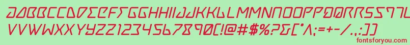 Tracerboldital Font – Red Fonts on Green Background