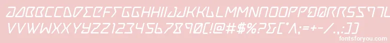 Tracerboldital Font – White Fonts on Pink Background