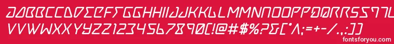 Tracerboldital Font – White Fonts on Red Background