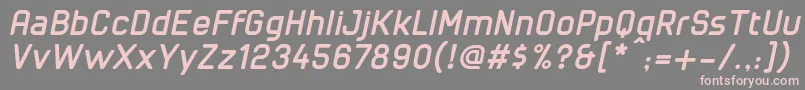 CuyabraBoldOblique Font – Pink Fonts on Gray Background