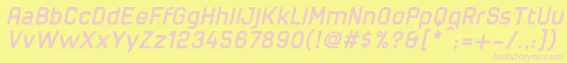 CuyabraBoldOblique Font – Pink Fonts on Yellow Background