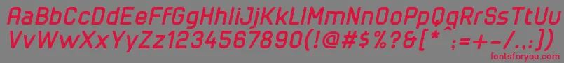 CuyabraBoldOblique-Schriftart – Rote Schriften auf grauem Hintergrund