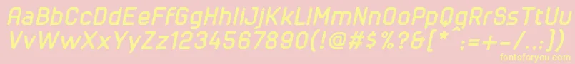 CuyabraBoldOblique Font – Yellow Fonts on Pink Background