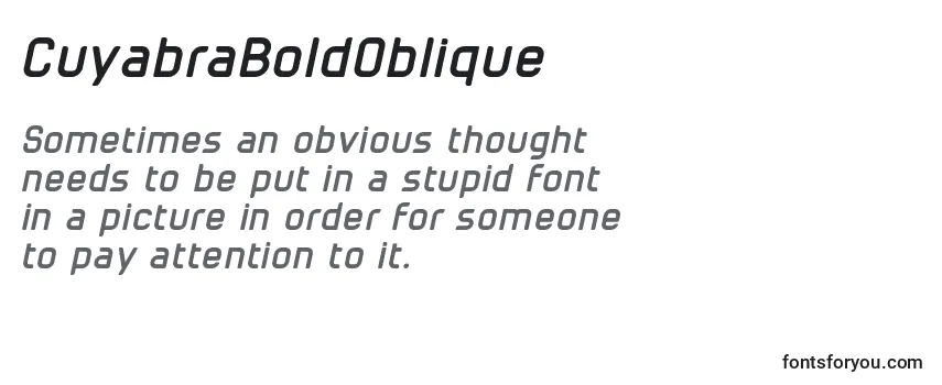 CuyabraBoldOblique Font