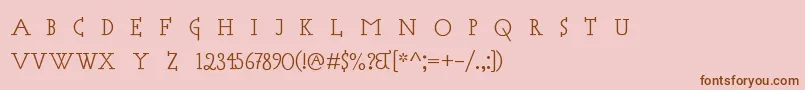 AccaSet Font – Brown Fonts on Pink Background