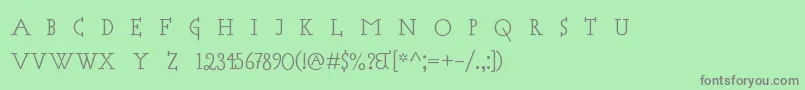 Czcionka AccaSet – szare czcionki na zielonym tle