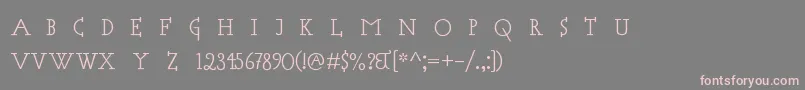 Saiba mais sobre a fonte AccaSet Fonte AccaSet – fontes rosa em um fundo cinza