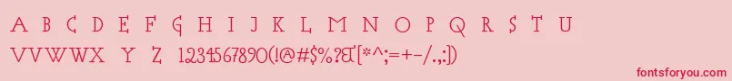 フォントAccaSet – ピンクの背景に赤い文字