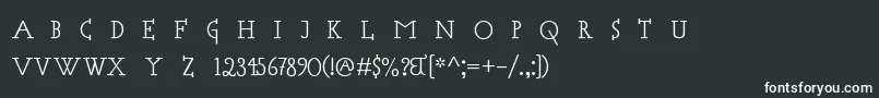 フォントAccaSet – 黒い背景に白い文字