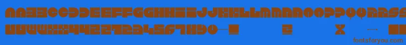 Keel Font – Brown Fonts on Blue Background