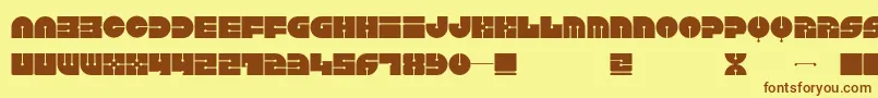 Keel Font – Brown Fonts on Yellow Background