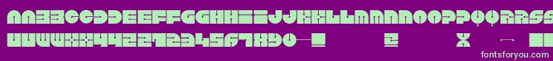 Keel Font – Green Fonts on Purple Background