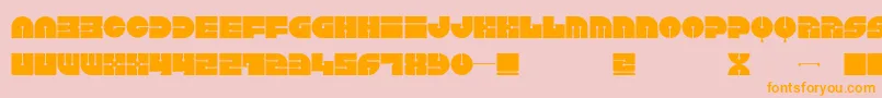 Keel Font – Orange Fonts on Pink Background
