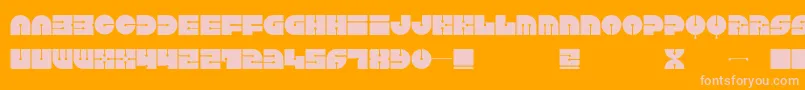 Keel Font – Pink Fonts on Orange Background