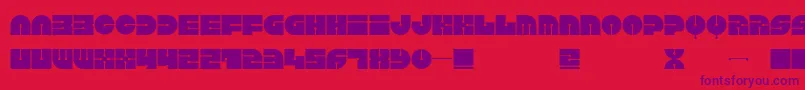 Keel Font – Purple Fonts on Red Background