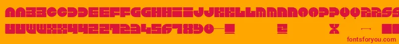 Keel Font – Red Fonts on Orange Background