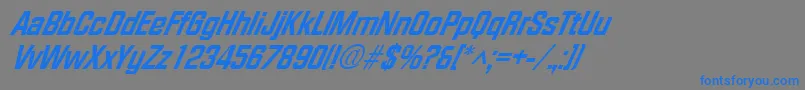 FacetextraboldXxitalicRegular Font – Blue Fonts on Gray Background