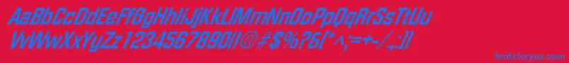 FacetextraboldXxitalicRegular Font – Blue Fonts on Red Background