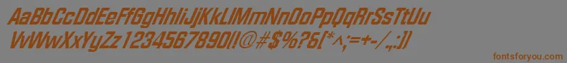 FacetextraboldXxitalicRegular Font – Brown Fonts on Gray Background