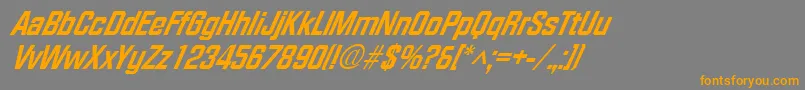 FacetextraboldXxitalicRegular Font – Orange Fonts on Gray Background